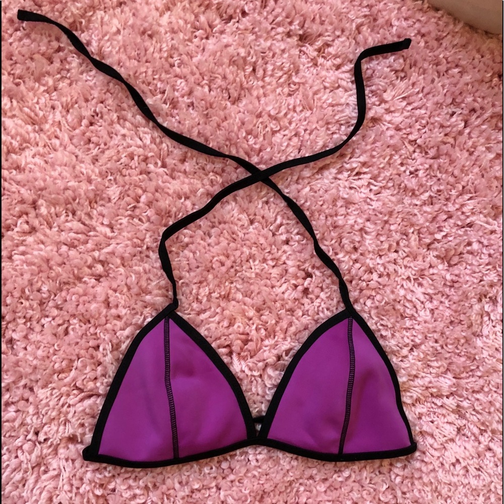 Purple triangle swim suit